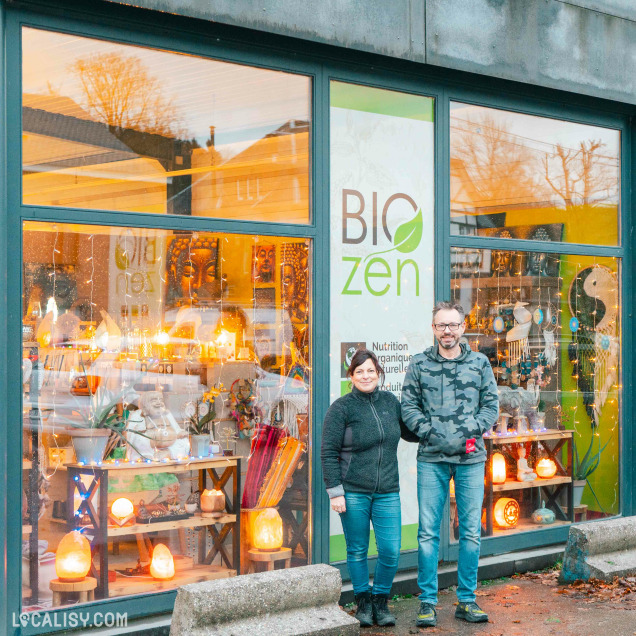 Devanture du magasin Bio Zen à Stavelot, spécialisé en produits naturels et alimentation bio.