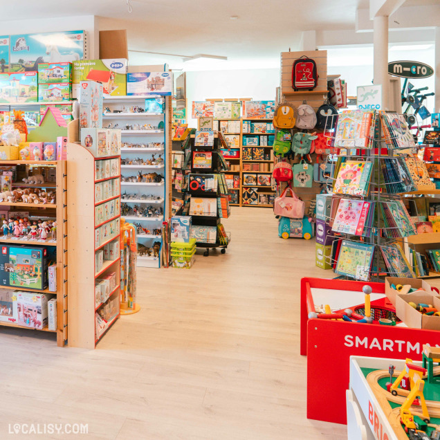 Vue d’ensemble du magasin de jouets La Boîte à Malices à Marche-en-Famenne.