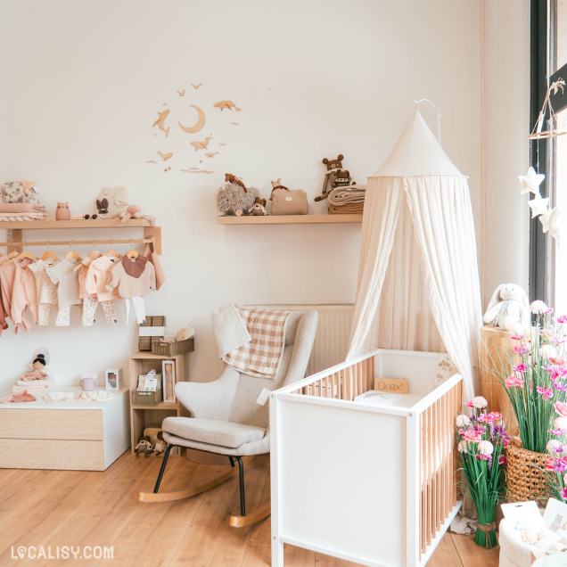 Chambre bébé et décoration chez Joli Cœur Baby Store à Marche-en-Famenne.