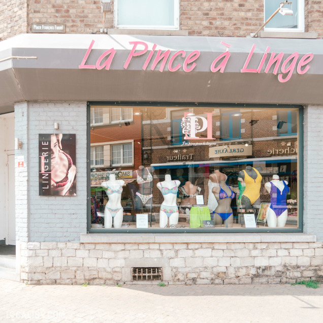Façade du magasin de lingerie La pince à Linge à Wanze.