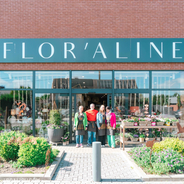 Façade du commerce de décoration et fleurs Flor'Aline à Saint-Georges-sur-Meuse.