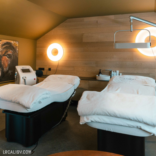 Salle de soins du corps chez Laurence Institut à Grâce-Hollogne, institut de beauté et de soins esthétiques.