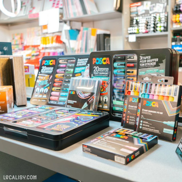 Rayon de feutres Posca à l'ABC Papeterie à Welkenraedt, commerce de fournitures scolaires et artistiques